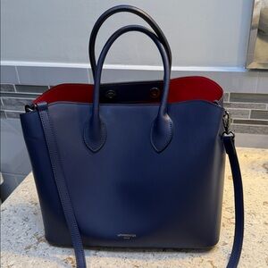 Le Parmienter Paris Blue Jackie Tote. Worn once. Excellent condition.